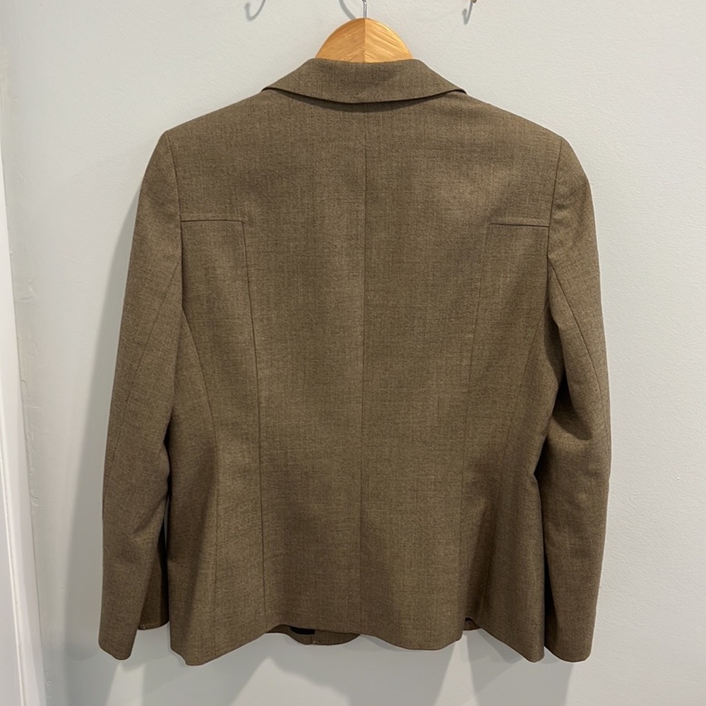 Jones New York Blazer Light Brown Stretch Easy Care Tan Size 14 - Picture 3 of 9